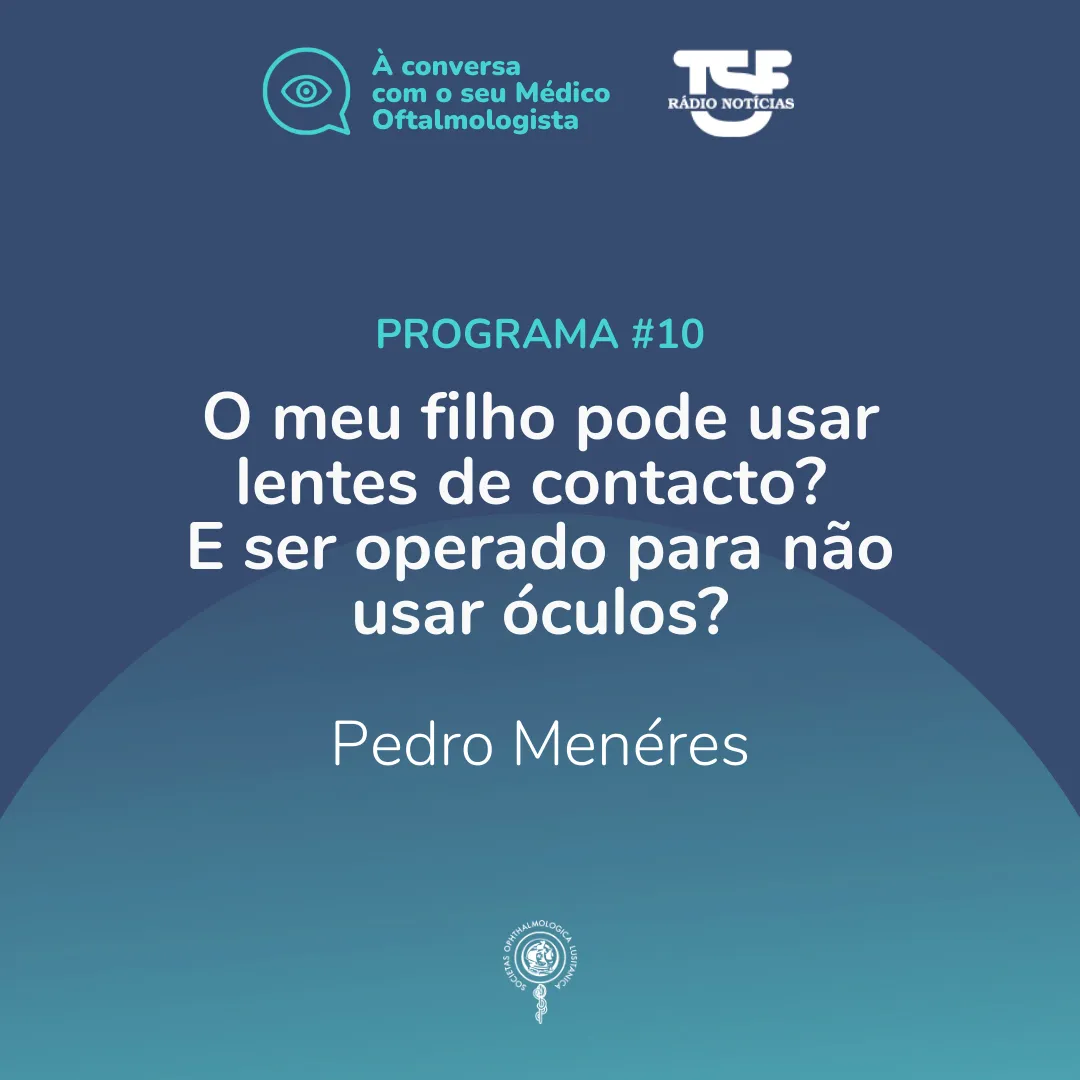 O meu filho pode usar lentes de contacto? E ser operado para não usar óculos?