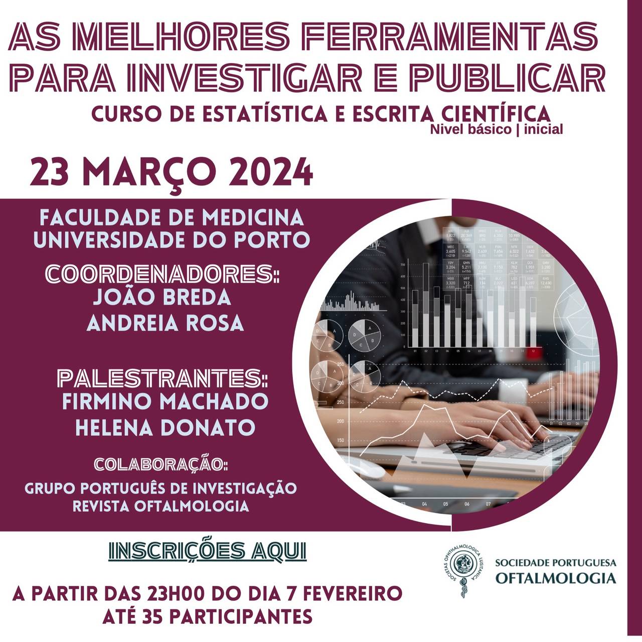 Formulário de Inscrição Curso de Estatística + Escrita Científica