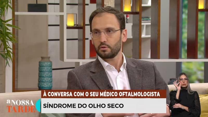 Nuno Alves, coordenador do Grupo Português de Superfície Ocular, Córnea e Contactologia, na RTP