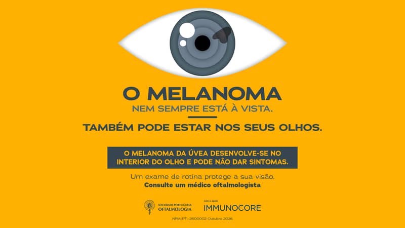 Campanha da SPO sobre o melanoma da úvea: «O melanoma nem sempre está à vista. Também pode estar nos seus olhos.»