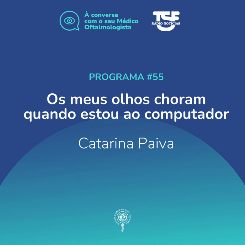 Os meus olhos choram quando estou ao computador