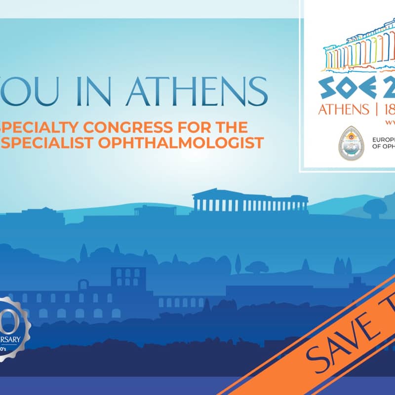 SOE 2027 – Save the date: See you in Athens, 18–20 de junho de 2027, European Society of Ophthalmology