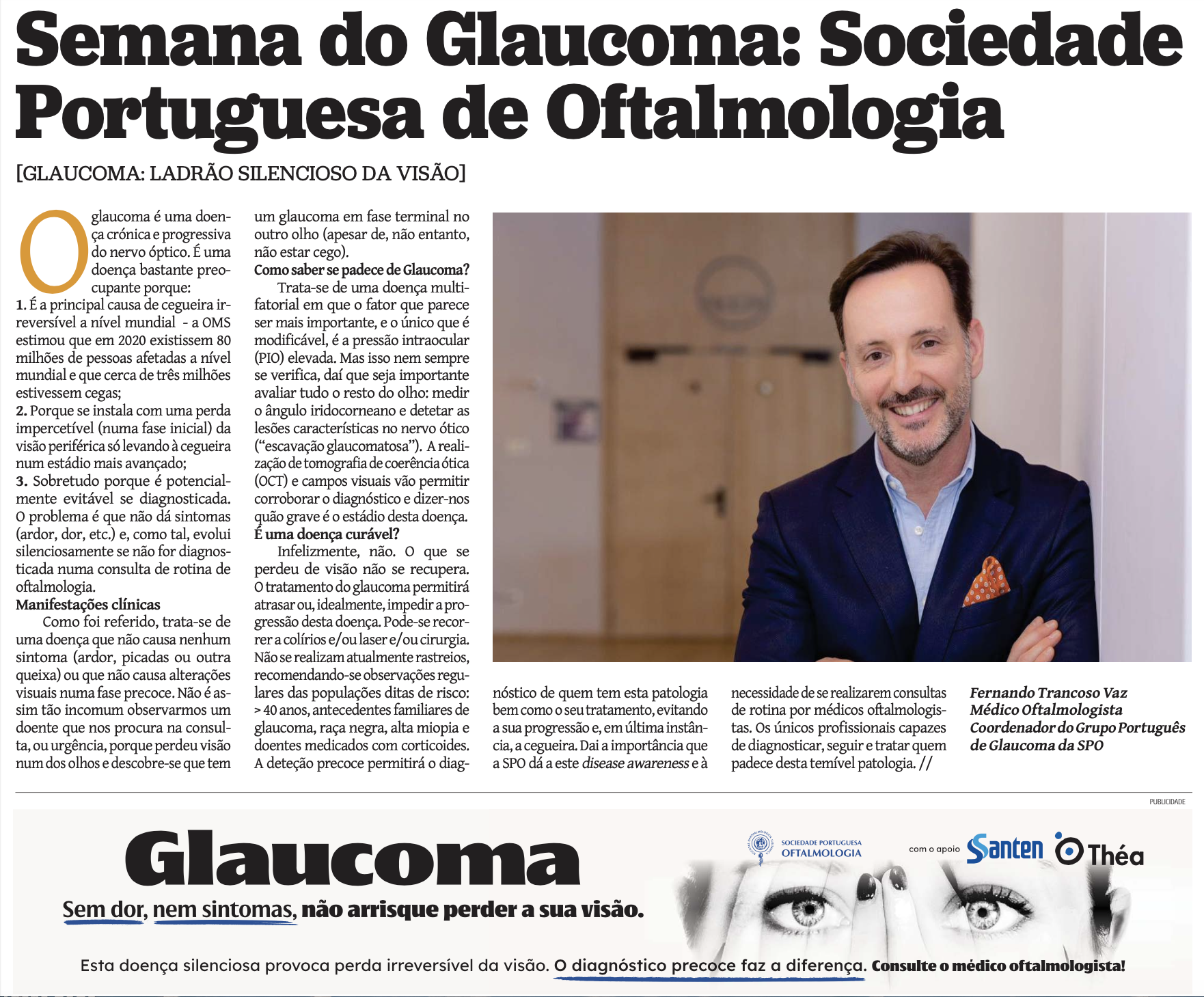 Semana do Glaucoma: Sociedade Portuguesa de Oftalmologia